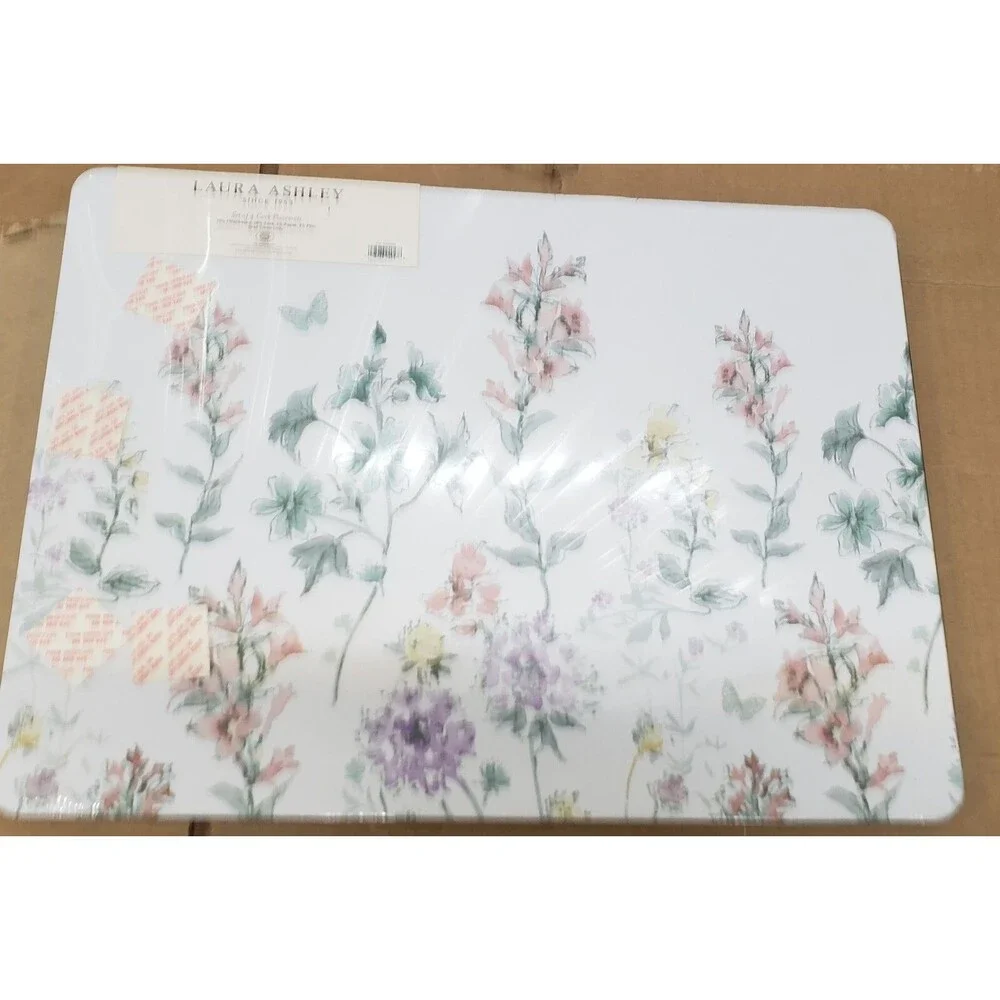 Set of 4 Hard Placemats w/Cork Back(12